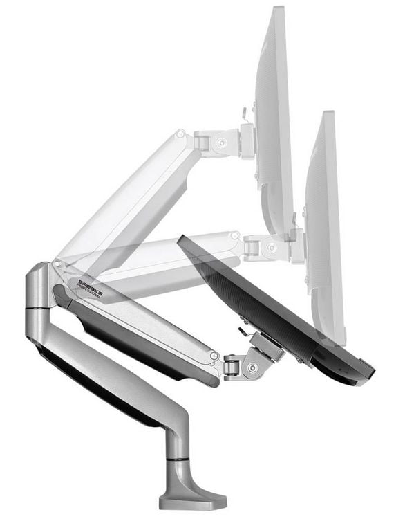 Produktbild: SpeaKa Professional Monitorhalterung SP-MM-920 1 Display(s) 33,0 cm (13") - 81,3 cm (32") Silber Schwenkbar, Neigbar, H&ouml;henverstellbar, Rotierbar