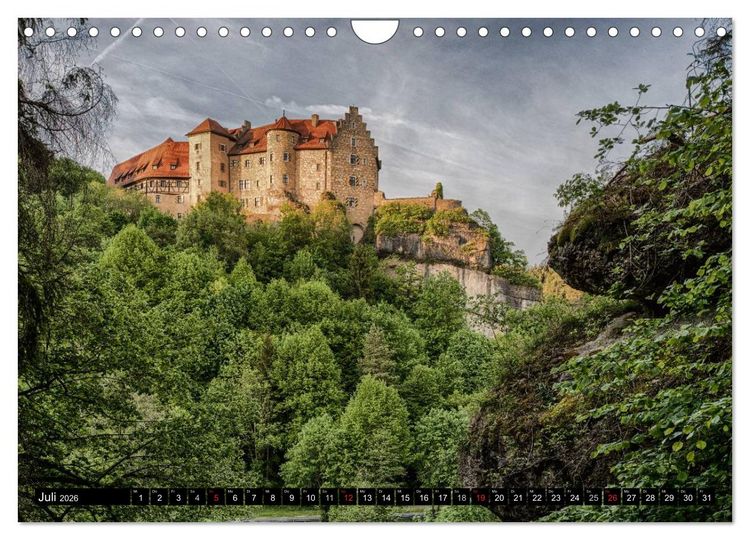 Produktbild: Unterwegs auf der fr&auml;nkischen Burgenstra&szlig;e (Wandkalender 2026 DIN A4 quer), CALVENDO Monatskalender
