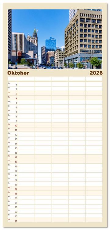 Produktbild: Familienplaner 2026 - Baltimore. Maritimer Charme an der Ostk&uuml;ste der USA mit 5 Spalten (Wandkalender, 21 x 45 cm) CALVENDO