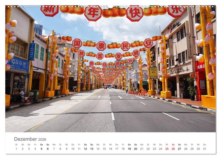 Produktbild: Singapur (hochwertiger Premium Wandkalender 2026 DIN A2 quer), Kunstdruck in Hochglanz