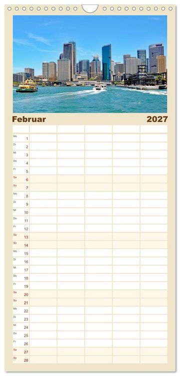 Produktbild: Familienplaner 2027 - Sydney - beeindruckende Metropole mit 5 Spalten (Wandkalender, 21 x 45 cm) CALVENDO