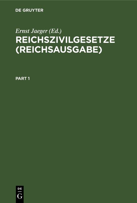 Produktbild: Reichszivilgesetze