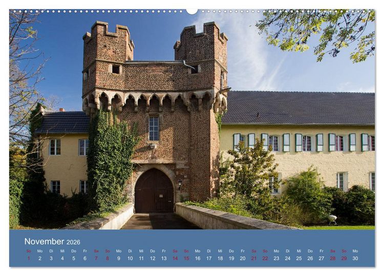 Produktbild: ERFTSTADT - Burgen und B&uuml;rgerh&auml;user (hochwertiger Premium Wandkalender 2026 DIN A2 quer), Kunstdruck in Hochglanz