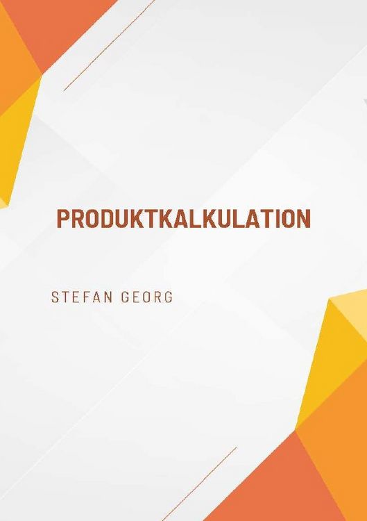 Produktbild: Produktkalkulation
