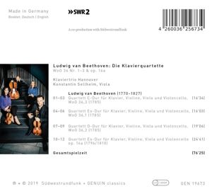 Produktbild: Die Klavierquartette WoO 36 1-3 & op.16a