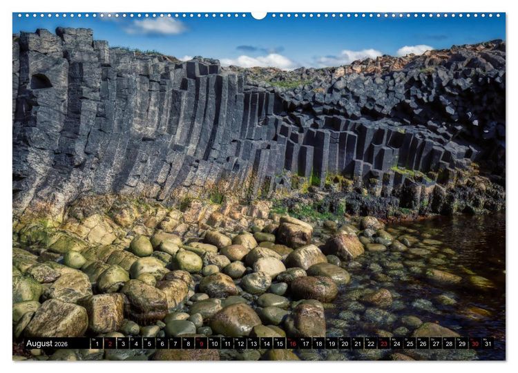 Produktbild: Eine Rundreise durch Island (Wandkalender 2026 DIN A2 quer), CALVENDO Monatskalender