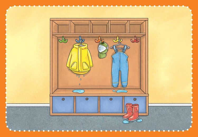 Was hängt neben der Matschhose?