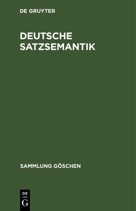 Produktbild: Deutsche Satzsemantik