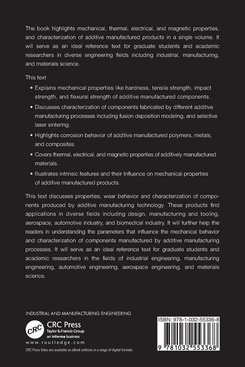Produktbild: Mechanical Properties and Characterization of Additively Manufactured Materials