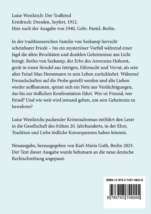 Produktbild: Der Todfeind