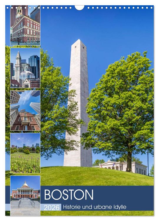 Produktbild: BOSTON Historie und urbane Idylle (Wandkalender 2026 DIN A3 hoch), CALVENDO Monatskalender