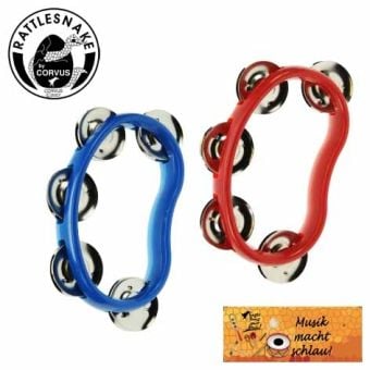 Produktbild: Tamburin mini, rot/blau