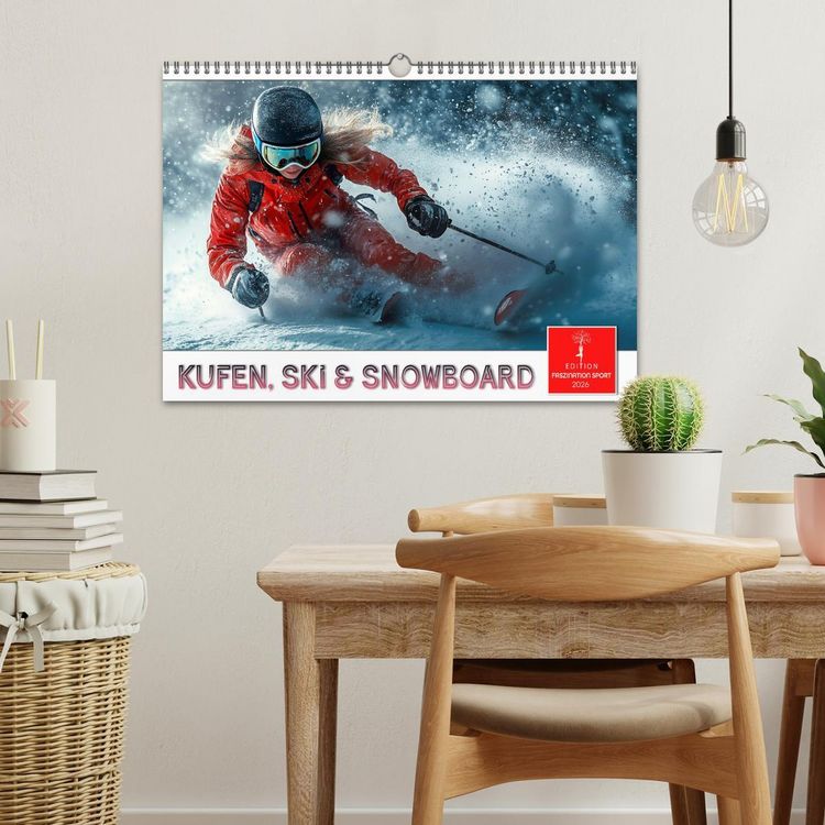 Produktbild: Kufen, Ski & Snowboard (Wandkalender 2026 DIN A3 quer), CALVENDO Monatskalender