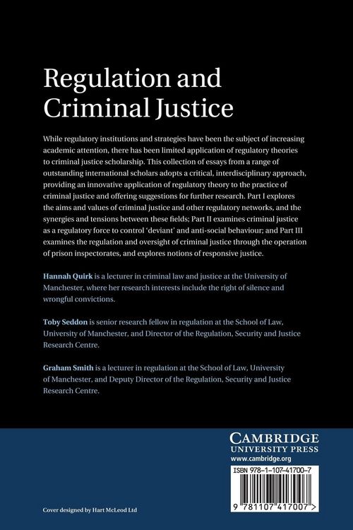 Produktbild: Regulation and Criminal Justice