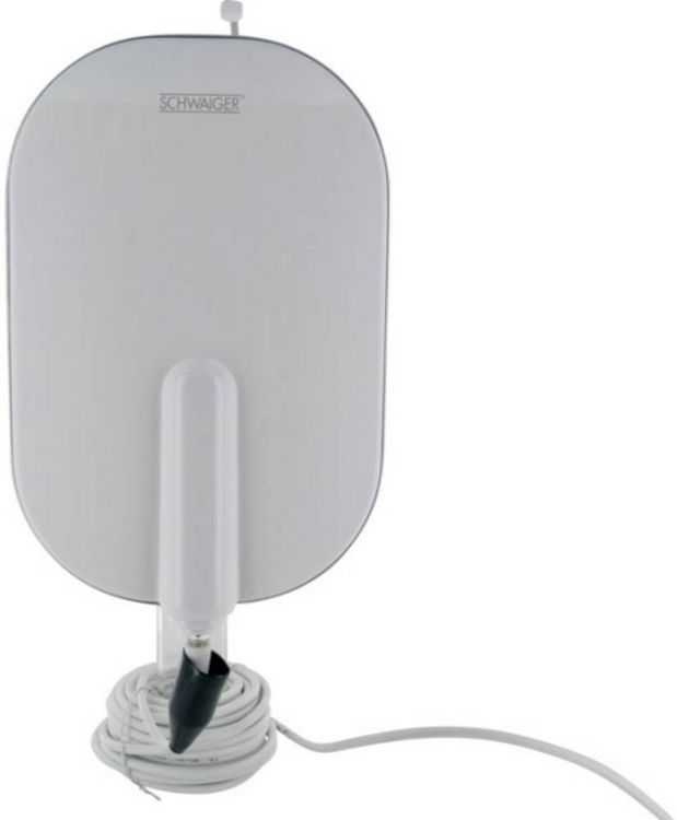 Produktbild: Schwaiger DTA4000 Aktive DVB-T/T2 Flachantenne Au&szlig;enbereich Verst&auml;rkung: 36 dB Wei&szlig;