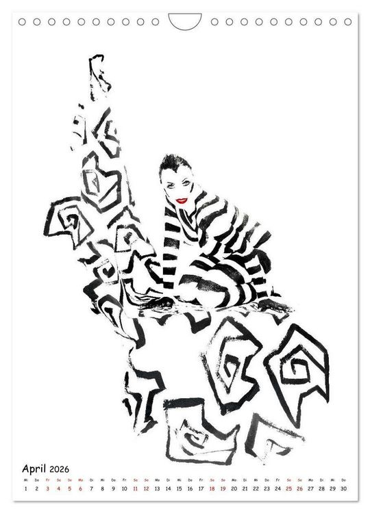 Produktbild: MEL Bodypainting von fru.ch (Wandkalender 2026 DIN A4 hoch), CALVENDO Monatskalender