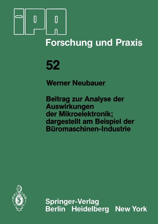Produktbild: Beitrag zur Analyse der Auswirkungen der Mikroelektronik;Dargestellt am Beispiel der B&uuml;romaschinen-Industrie