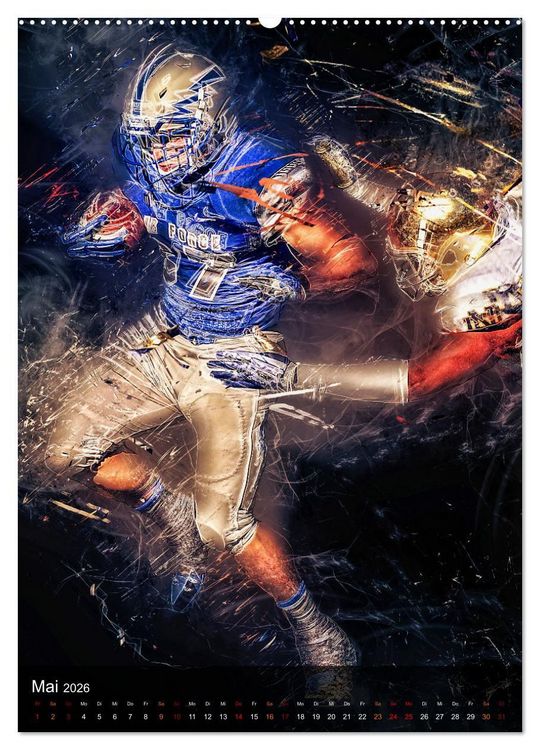 Produktbild: American Football - einfach faszinierend (hochwertiger Premium Wandkalender 2026 DIN A2 hoch), Kunstdruck in Hochglanz