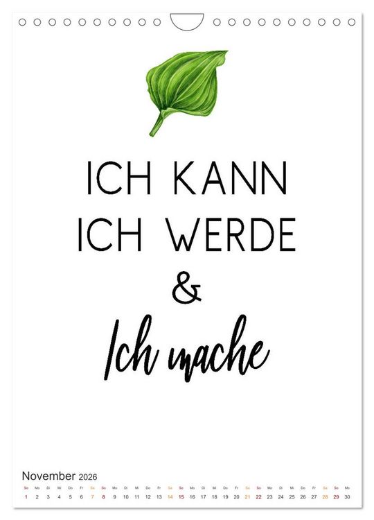 Produktbild: Motivation (Wandkalender 2026 DIN A4 hoch), CALVENDO Monatskalender