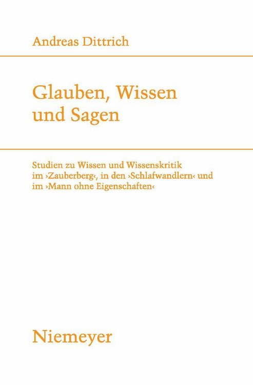 Produktbild: Glauben, Wissen und Sagen