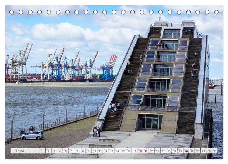 Produktbild: Hamburg. HafenCity, Kontorhausviertel und Speicherstadt. (Tischkalender 2026 DIN A5 quer), CALVENDO Monatskalender