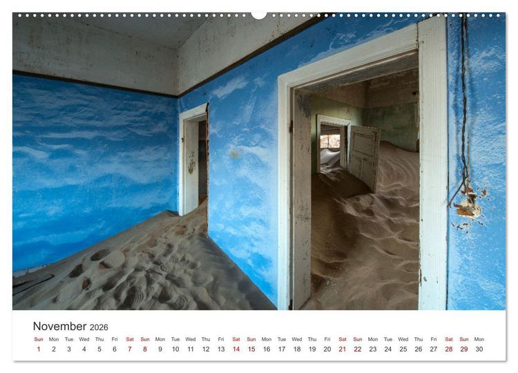 Produktbild: Kolmanskop Sand storm in town (Wall Calendar 2026 DIN A2 landscape), CALVENDO 12 Month Wall Calendar