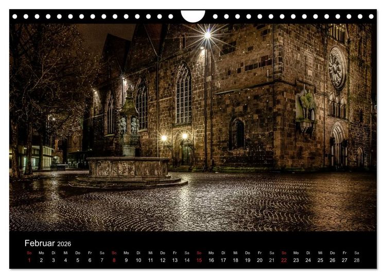 Produktbild: Bremen bei Nacht (Wandkalender 2026 DIN A4 quer), CALVENDO Monatskalender