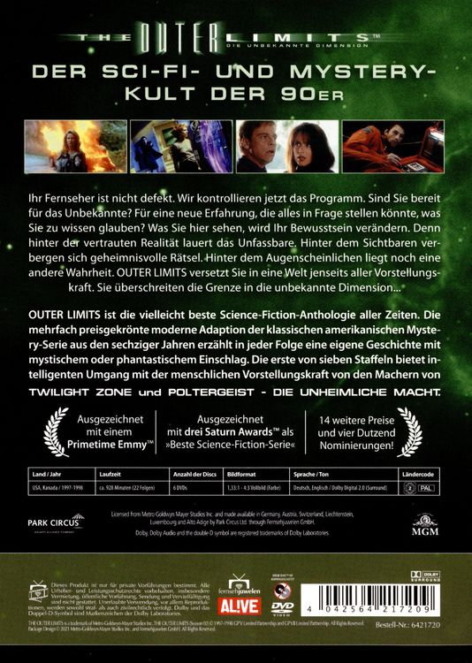 Produktbild: Outer Limits - Die unbekannte Dimension: Staffel 2 (Fernsehjuwelen) [6 DVDs]