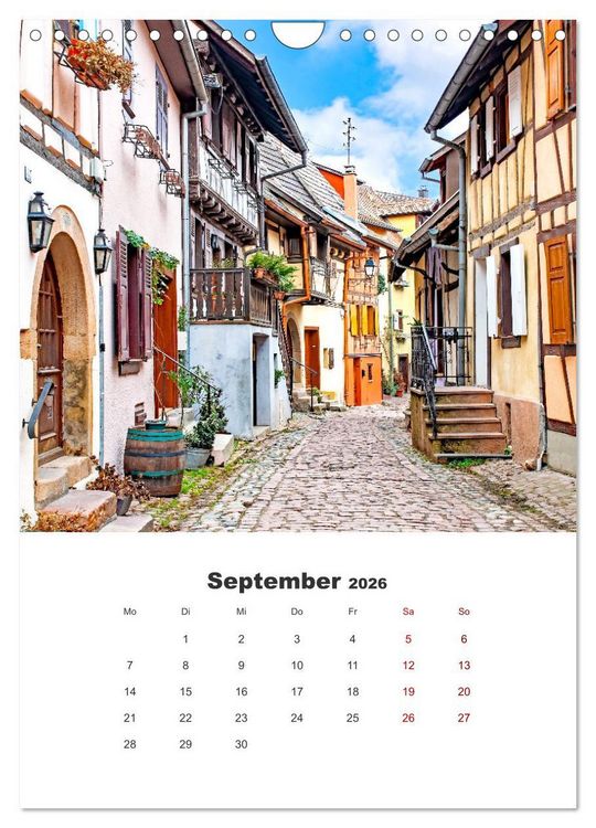 Produktbild: Eguisheim - Postkartenidylle (Wandkalender 2026 DIN A4 hoch), CALVENDO Monatskalender