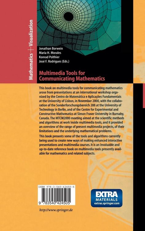 Produktbild: Multimedia Tools for Communicating Mathematics