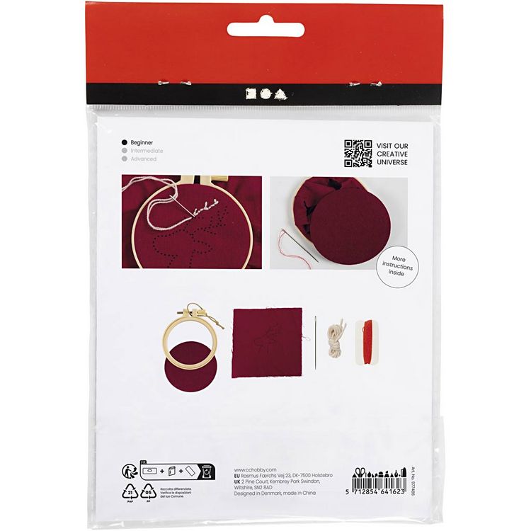 Produktbild: Creativ Company DIY Sets Sticken & Nadelstanzen Mini Kreativ Set Sticken, Rentier, Kreativ Box