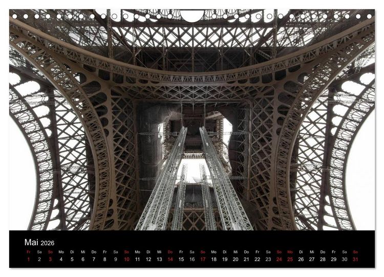 Produktbild: Eiffel Tower &ndash; Tour Eiffel &ndash; Eiffelturm &ndash; Paris 2026 (Wandkalender 2026 DIN A4 quer), CALVENDO Monatskalender