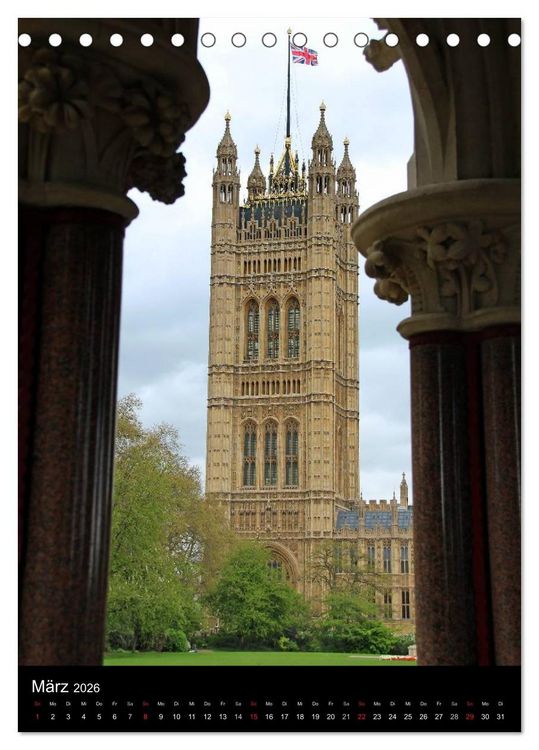 Produktbild: London - Impressionen (Tischkalender 2026 DIN A5 hoch), CALVENDO Monatskalender