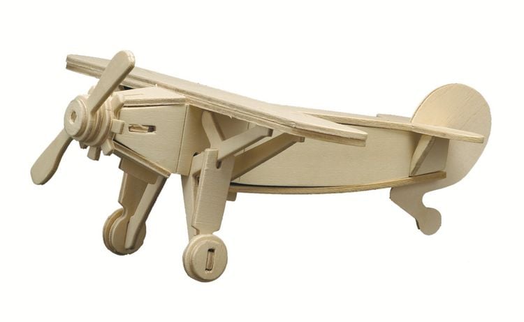 Produktbild: PEBARO 850/9 - Holzbausatz Sportflieger, Flugzeug, 28 Teile, Holzkonstruktion zum Zusammenstecken