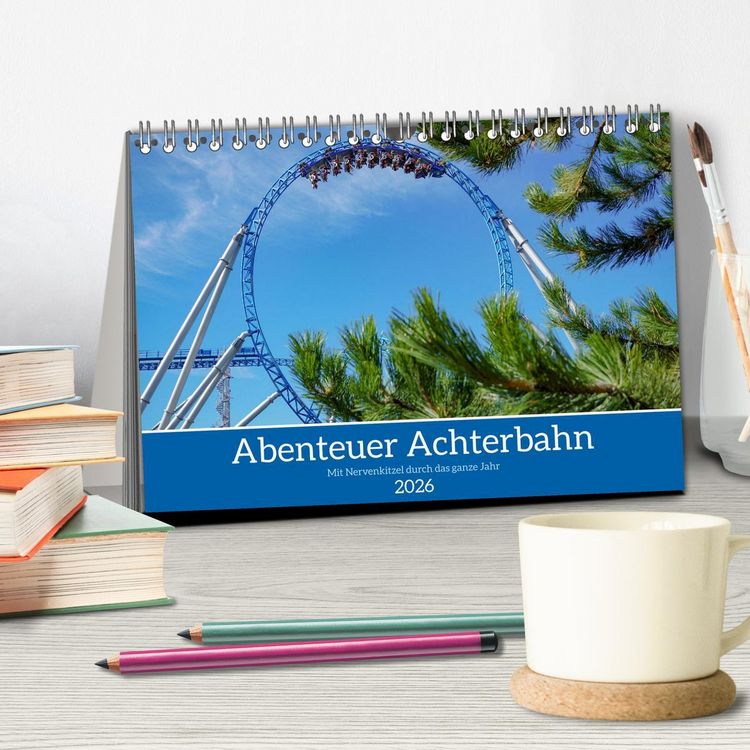 Produktbild: Abenteuer Achterbahn (Tischkalender 2026 DIN A5 quer), CALVENDO Monatskalender