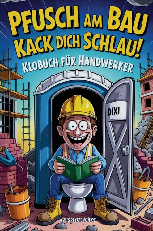 Produktbild: Pfusch am Bau Kack dich schlau! - Das Klobuch f&uuml;r Handwerker: Lustige Sammlung aus unn&uuml;tzem Wissen, schr&auml;gen Baustellengeschichten und R&auml;tseln