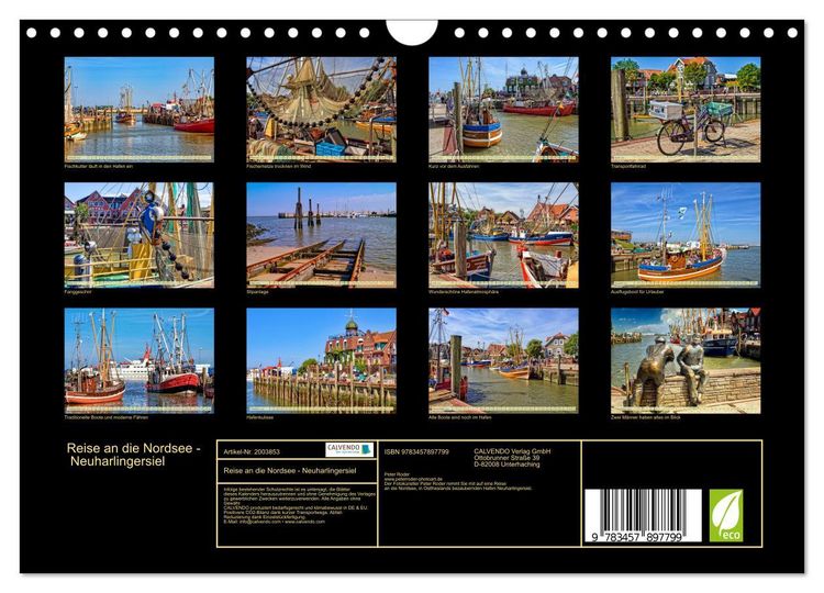 Produktbild: Reise an die Nordsee - Neuharlingersiel (Wandkalender 2026 DIN A4 quer), CALVENDO Monatskalender