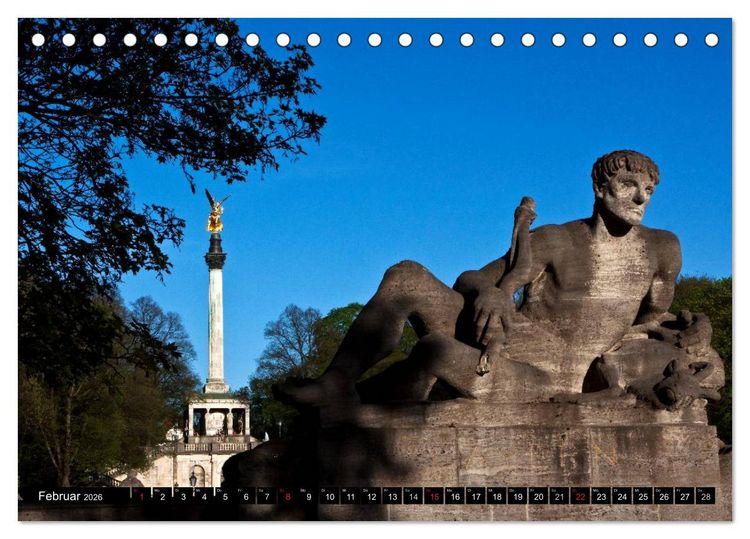 Produktbild: M&uuml;nchen - Die Sch&ouml;ne (Tischkalender 2026 DIN A5 quer), CALVENDO Monatskalender
