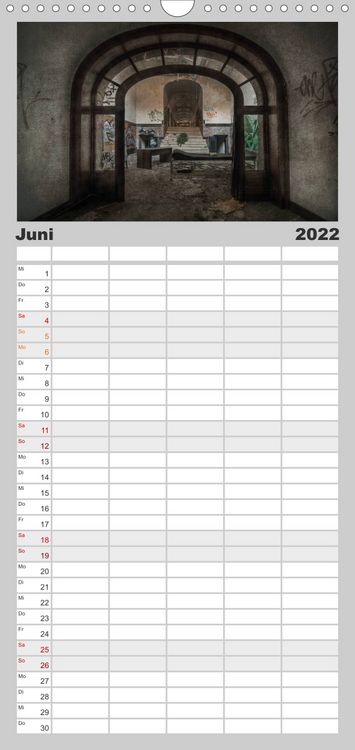 Produktbild: Geheimnisvolle Orte - Lost Places - Familienplaner hoch (Wandkalender 2022 , 21 cm x 45 cm, hoch)