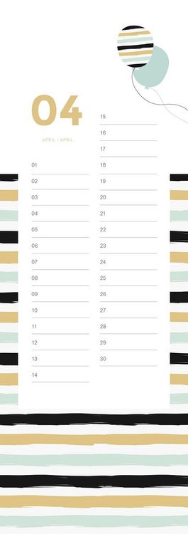 Produktbild: Geburtstagskalender Patterns
