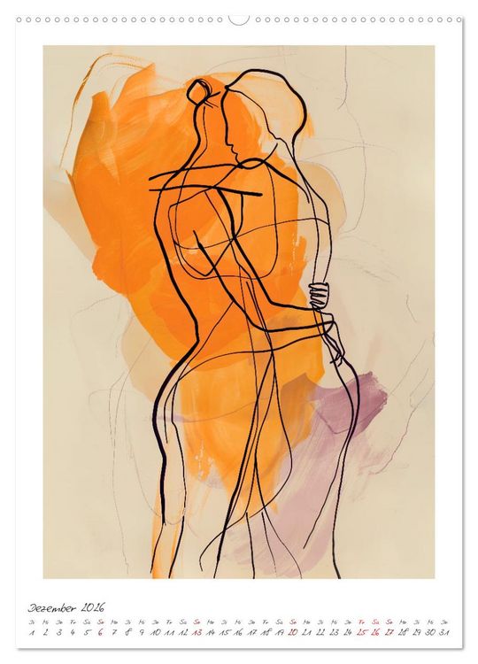 Produktbild: Kontur PUR - Feminine Formen (hochwertiger Premium Wandkalender 2026 DIN A2 hoch), Kunstdruck in Hochglanz