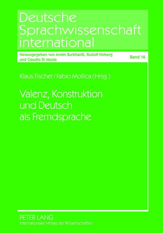 Produktbild: Valenz, Konstruktion und Deutsch als Fremdsprache