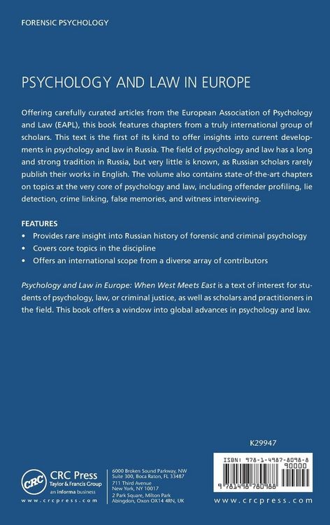 Produktbild: Psychology and Law in Europe