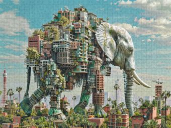 Produktbild: CALVENDO Puzzle Ein Motiv aus dem Kalender Elefantastisch | 1000 Teile Lege-Gr&ouml;&szlig;e 64x48cm Foto-Puzzle f&uuml;r gl&uuml;ckliche Stunden