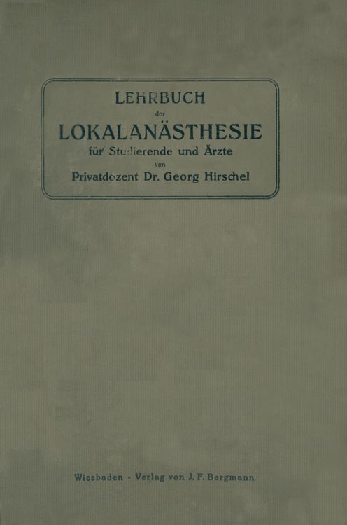 Produktbild: Lehrbuch der Lokalan&auml;sthesie f&uuml;r Studierende und &Auml;rzte