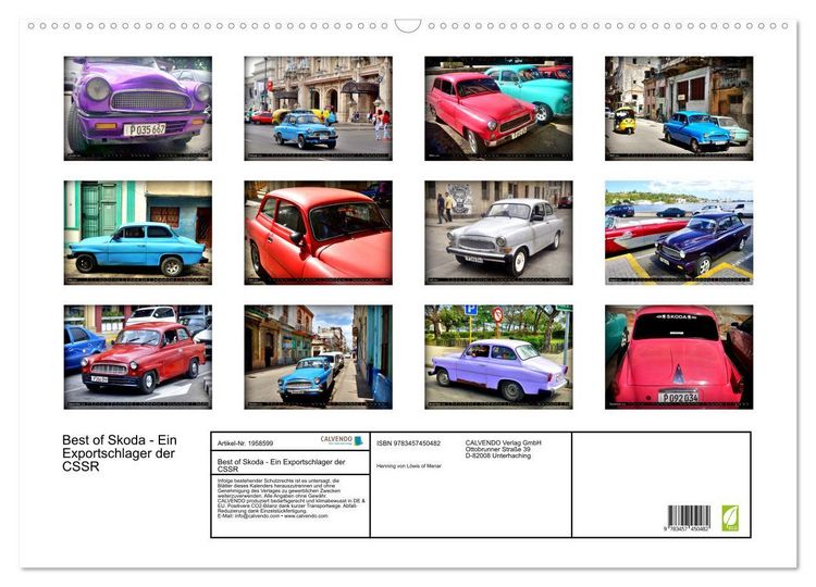 Produktbild: Best of Skoda - Ein Exportschlager der CSSR (Wandkalender 2026 DIN A2 quer), CALVENDO Monatskalender