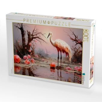 Produktbild: CALVENDO Puzzle Rosa Gefieder | 1000 Teile Lege-Gr&ouml;&szlig;e 64x48cm Foto-Puzzle f&uuml;r gl&uuml;ckliche Stunden