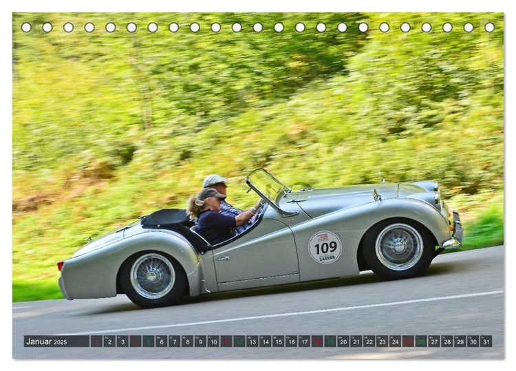 Produktbild: Adel verpflichtet - Englische Oldtimer am Berg (Tischkalender 2025 DIN A5 quer), CALVENDO Monatskalender