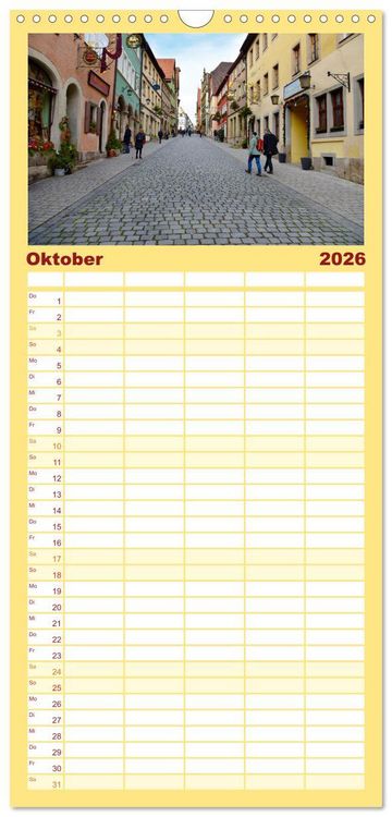 Produktbild: Familienplaner 2026 - Erlebe mit mir Rothenburg ob der Tauber mit 5 Spalten (Wandkalender, 21 x 45 cm) CALVENDO