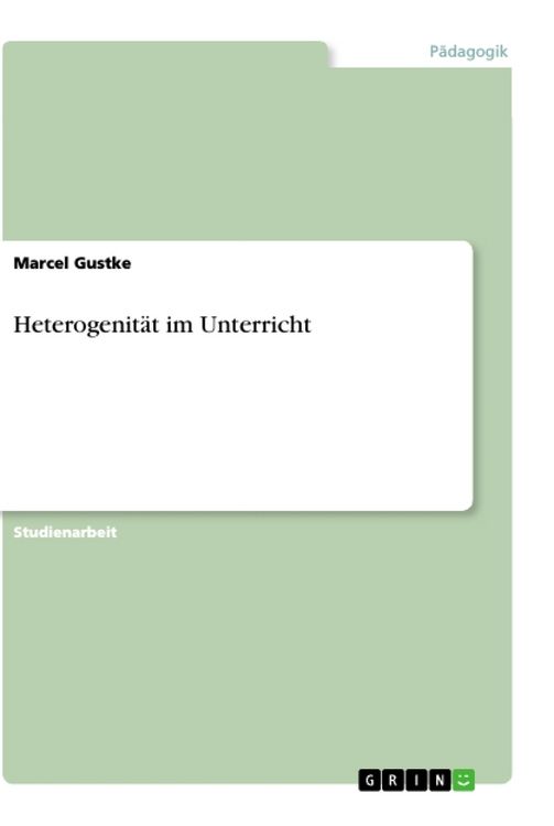 Produktbild: Heterogenit&auml;t im Unterricht